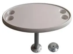 Oval bord med bordben og base