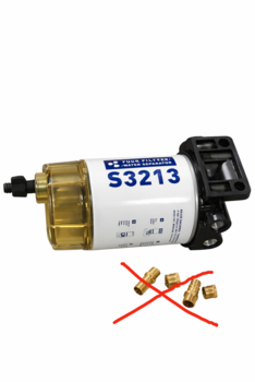 Vandudskiller i aluminium uden fittings, 80-300 HK, S3213, 10 Micron