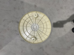 RUND BORDPLADE M/ 2 KOPHOLDERE