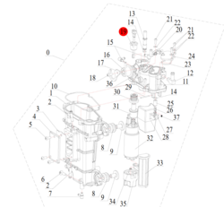 Tilslutning til pakning ved oliepumpe