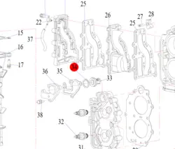 Pakning til Hidea/Yamaha 9.9-30 HK 2-TAKT