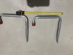 Heavy Duty Vægkroge – Sæt á 2 stk. – Grålakeret Stål