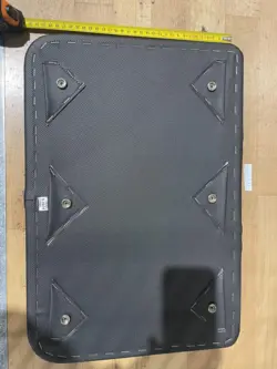 Coaster 600DC/BR Opbevaringslomme – Mørkegrå med Orange Syninger –Trykknap-montering