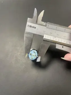 Corsiva LAS3 kontakt / tryk-afbryder i rustfri stål - 12V On/Off, Blå LED