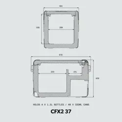 Dometic CFX2, Køleboks med  kompressor, 37L