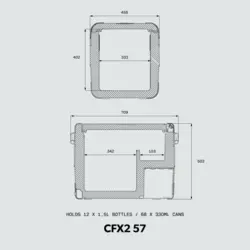 Dometic CFX2, Køleboks med  kompressor, 57L