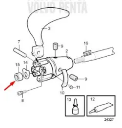 Møtrik, propelaksel, M24