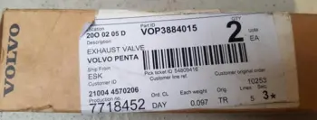 Volvo Penta Exhaust valve (ventil)