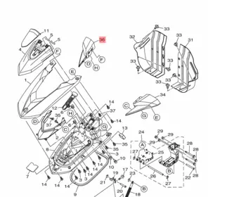 MIRROR ASSY. 2 (Sort og blå)