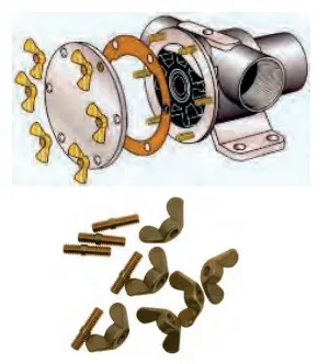 Kyl- & avgassystem Pinwing - skruesæt pumpehjulsdæksel - B18 - B20 - MD3 - MD17 - 2003