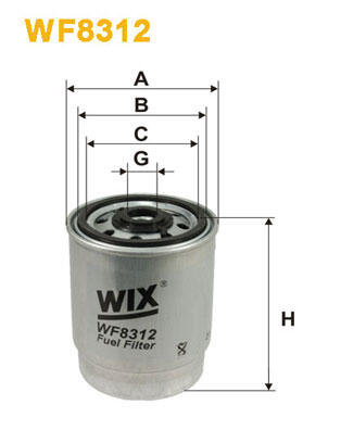 WF8312 WIX Oliefilter Volvo (31261191))  -  Passer til Volvo- Penta