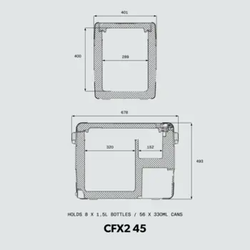 Dometic CFX2, Køleboks med  kompressor, 45L