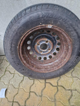 Trailerhjul med fælg 155/80R13, 1 stk.