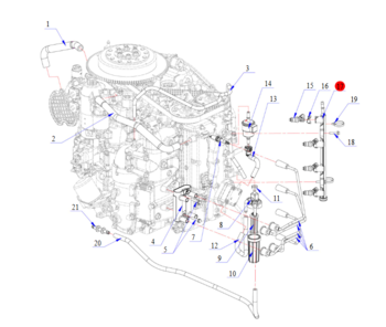brændstofskinne (komplet)