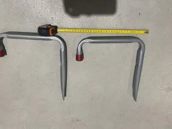 Heavy Duty Vægkroge – Sæt á 2 stk. – Grålakeret Stål