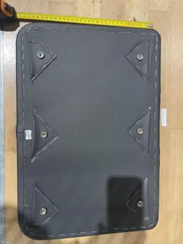 Coaster 600DC/BR Opbevaringslomme – Mørkegrå med Orange Syninger –Trykknap-montering