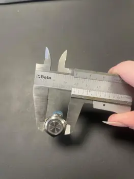 Corsiva LAS3 kontakt / tryk-afbryder i rustfri stål - 12V On/Off, Blå LED (stor)